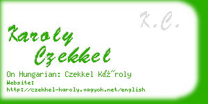 karoly czekkel business card